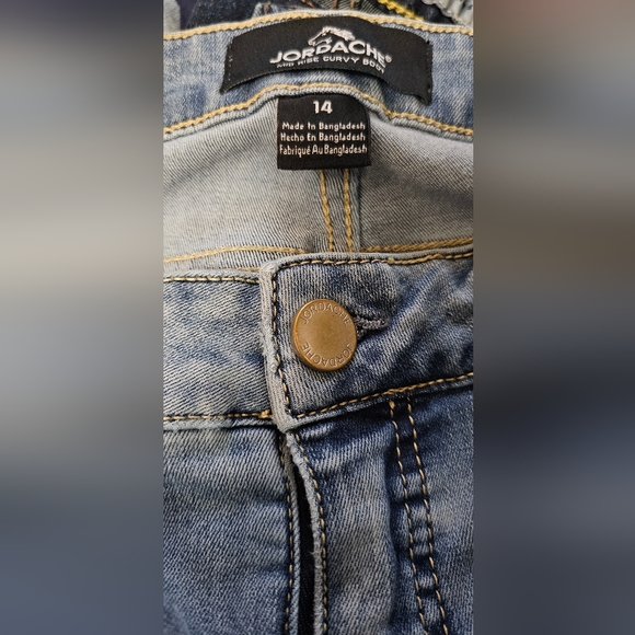 Jordache Mid Rise Curvy Bootcut Jeans Medium Wash Enzyme Size 14 New NWOT - Picture 8 of 13